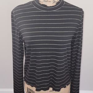 Jack by BB Dakota black and gold mock turtleneck